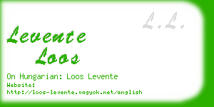 levente loos business card